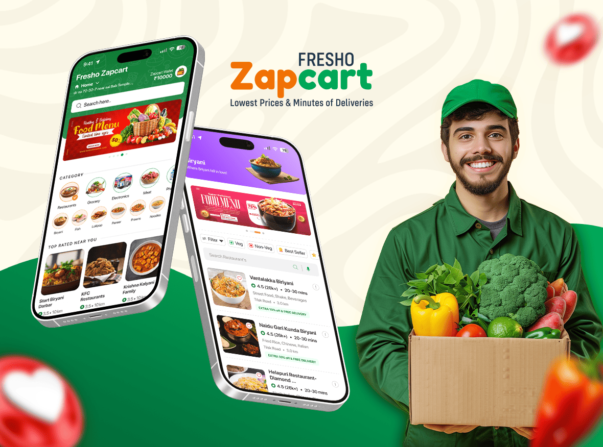 Best Custom Food Delivery Mobile App development company in Rajahmundry 